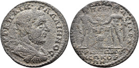 MYSIA. Pergamum. Gallienus, 253-268. Tetrassarion (Orichalcum, 32 mm, 13.97 g, 5 h), Aurelius Damas, strategos and asiarch, circa 254-260. ΑΥΤ Κ Π ΛΙΚ...