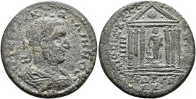 MYSIA. Pergamum. Gallienus, 253-268. Tetrassarion (Orichalcum, 28 mm, 11.50 g, 6 h), Sextus Claudius Silianus, strategos, circa 258-260. ΑΥΤ Κ Π ΛΙΚ Γ...