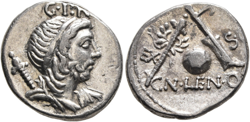 Cn. Cornelius Lentulus, 76-75 BC. Denarius (Silver, 18 mm, 3.92 g, 6 h), uncerta...