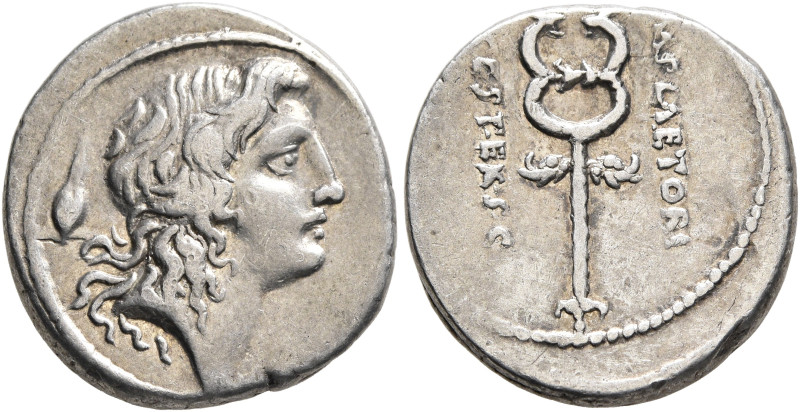 M. Plaetorius M.f. Cestianus, 57 BC. Denarius (Silver, 18 mm, 3.90 g, 6 h), Rome...