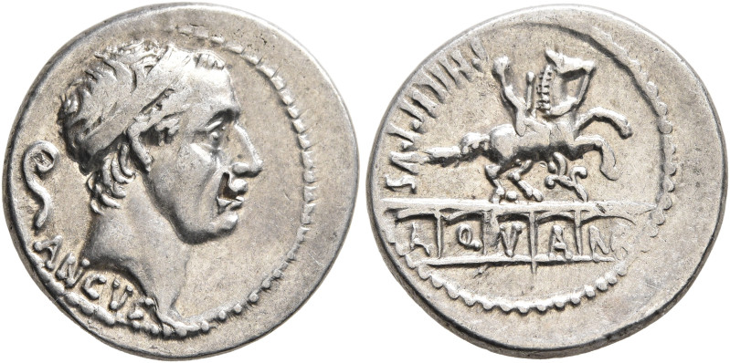 L. Marcius Philippus, 57 BC. Denarius (Silver, 19 mm, 3.81 g, 9 h), Rome. ANCVS ...