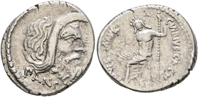 C. Vibius C.f. C.n. Pansa Caetronianus, 48 BC. Denarius (Silver, 18 mm, 4.00 g, ...