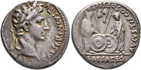 Augustus, 27 BC-AD 14. Denarius (Silver, 17 mm, 3.78 g, 9 h), Lugdunum, 2 BC-AD 4. CAESAR AVGVSTVS [DIVI F PATER PATR]IAE Laureate head of Augustus to...