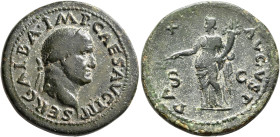 Galba, 68-69. Dupondius (Orichalcum, 29 mm, 14.10 g, 6 h), Rome, circa June-August 68. SER•GALBA•IMP•CAES•AVG•TR P Laureate head of Galba to right. Re...