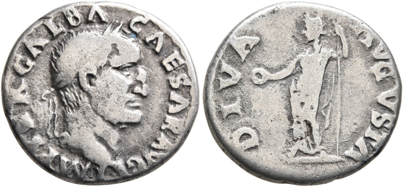 Galba, 68-69. Denarius (Silver, 17 mm, 3.11 g, 6 h), Rome, circa July 68-January...