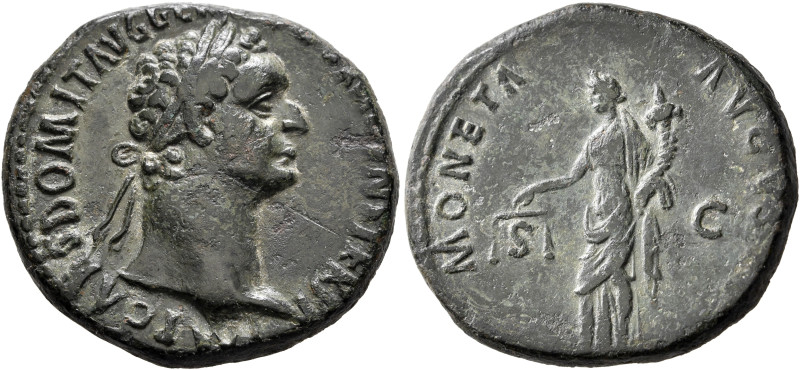 Domitian, 81-96. As (Copper, 26 mm, 10.84 g, 6 h), Rome, 86. IMP CAES DOMIT AVG ...