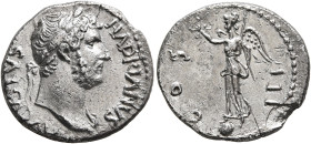 Hadrian, 117-138. Denarius (Silver, 18 mm, 2.66 g, 6 h), uncertain mint in the East, circa 124-127. AVGVSTVS HADRIANVS Laureate head of Hadrian to rig...