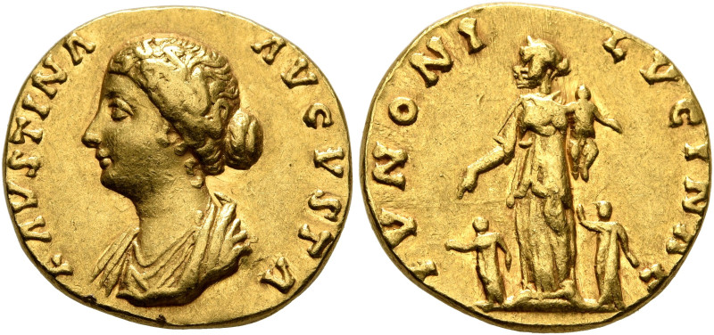 Faustina Junior, Augusta, 147-175. Aureus (Gold, 17 mm, 5.24 g, 5 h), Rome, 161-...