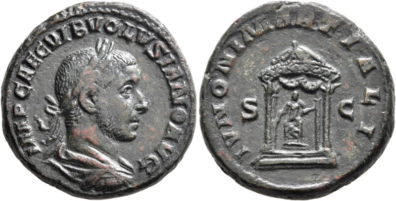 Volusian, 251-253. As (Copper, 25 mm, 11.84 g, 12 h), Rome. IMP CAE C VIB VOLVSI...