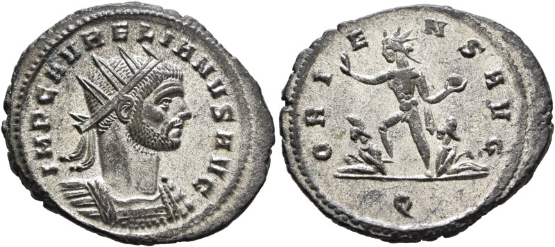 Aurelian, 270-275. Antoninianus (Silvered bronze, 24 mm, 3.92 g, 6 h), Rome, spr...