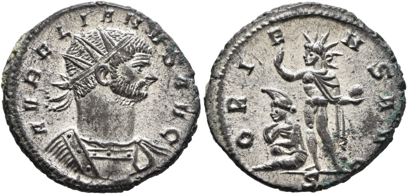 Aurelian, 270-275. Antoninianus (Silvered bronze, 21 mm, 4.67 g, 5 h), Serdica, ...