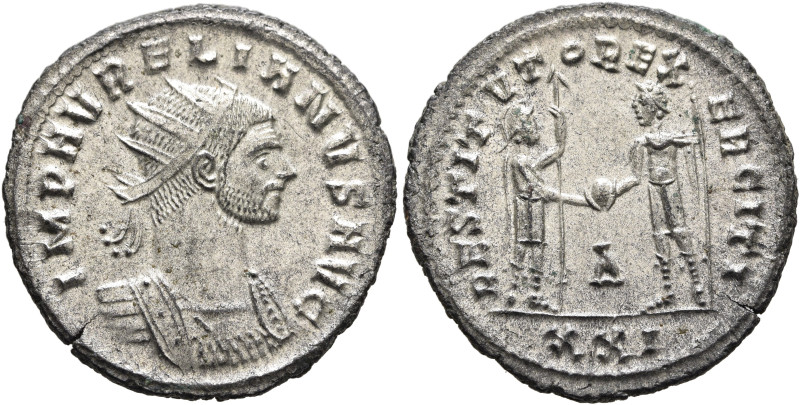 Aurelian, 270-275. Antoninianus (Silvered bronze, 22 mm, 3.66 g, 1 h), Cyzicus, ...