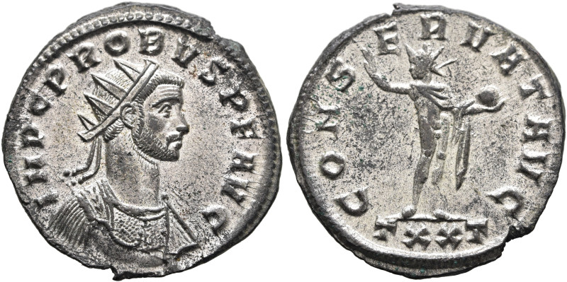 Probus, 276-282. Antoninianus (Silvered bronze, 23 mm, 4.34 g, 6 h), Ticinum, 27...