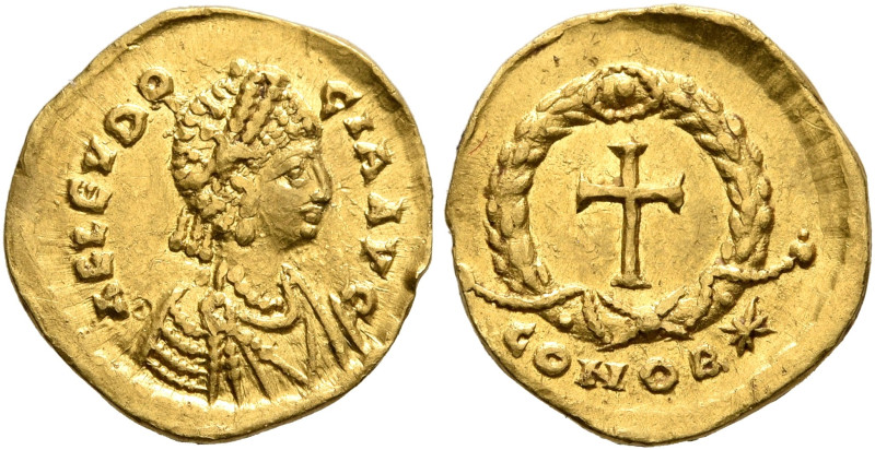 Aelia Eudocia, Augusta, 423-460. Tremissis (Gold, 12 mm, 1.09 g, 12 h), Constant...