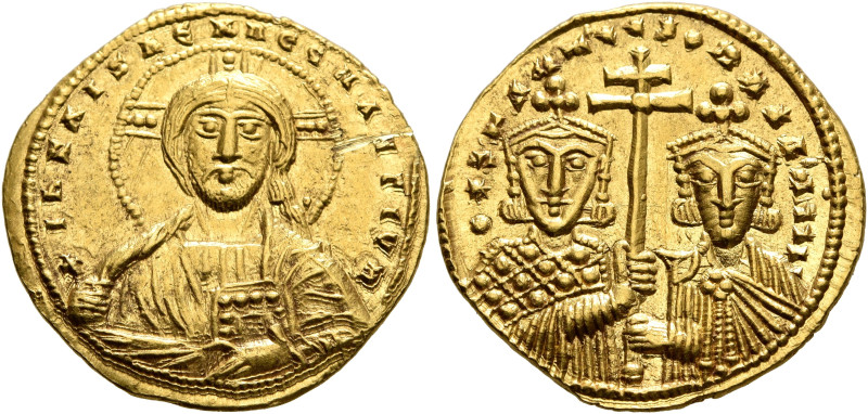 Constantine VII Porphyrogenitus, with Romanus II, 913-959. Solidus (Gold, 19 mm,...