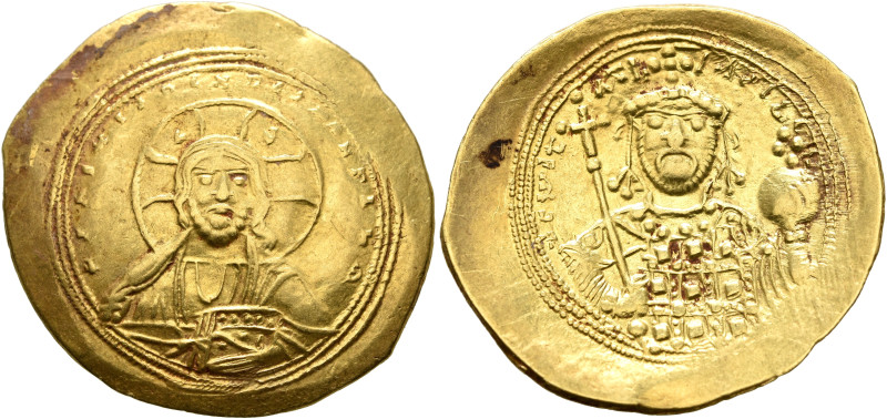 Constantine IX Monomachus, 1042-1055. Histamenon (Gold, 27 mm, 4.40 g, 6 h), Con...