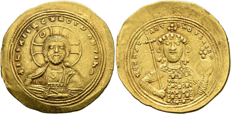 Constantine IX Monomachus, 1042-1055. Histamenon (Gold, 25 mm, 4.40 g, 6 h), Con...