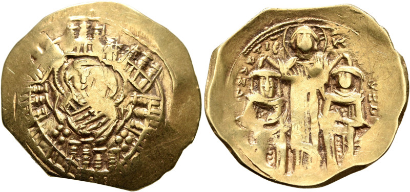 Andronicus II Palaeologus, with Michael IX, 1282-1328. Hyperpyron (Electrum, 25 ...