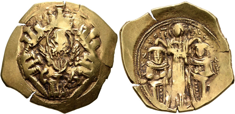 Andronicus II Palaeologus, with Michael IX, 1282-1328. Hyperpyron (Electrum, 26 ...