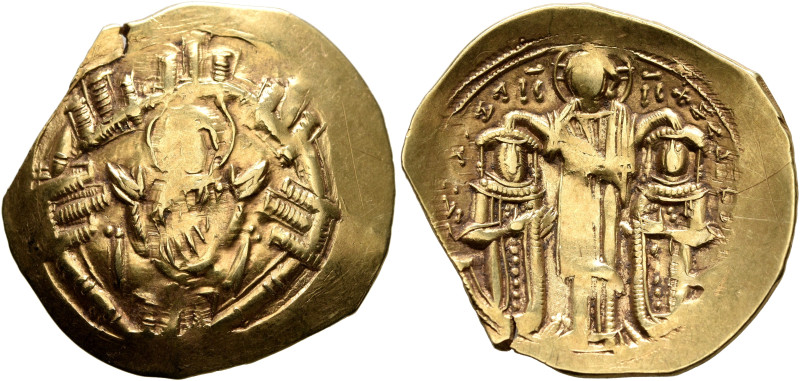 Andronicus II Palaeologus, with Michael IX, 1282-1328. Hyperpyron (Electrum, 26 ...