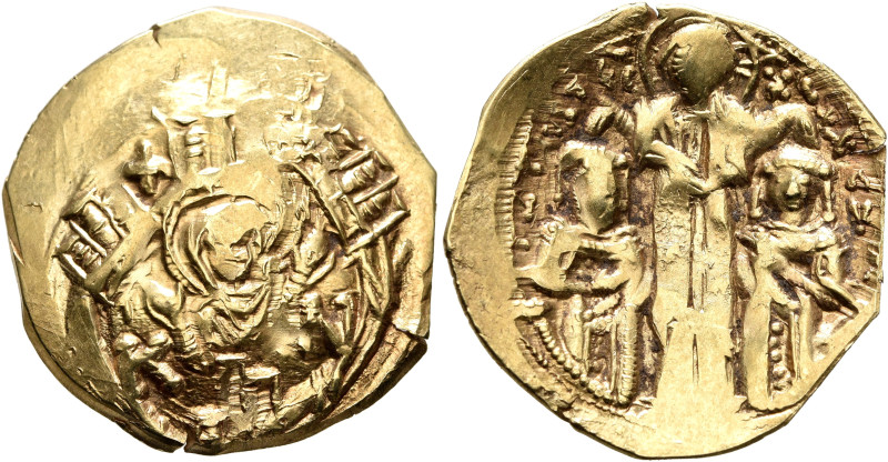 Andronicus II Palaeologus, with Michael IX, 1282-1328. Hyperpyron (Electrum, 24 ...