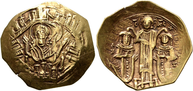 Andronicus II Palaeologus, with Michael IX, 1282-1328. Hyperpyron (Electrum, 24 ...