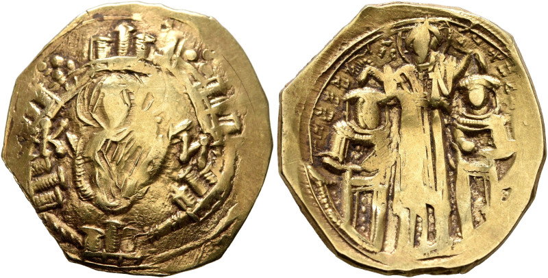 Andronicus II Palaeologus, with Michael IX, 1282-1328. Hyperpyron (Electrum, 22 ...