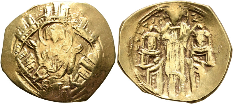 Andronicus II Palaeologus, with Michael IX, 1282-1328. Hyperpyron (Electrum, 22 ...