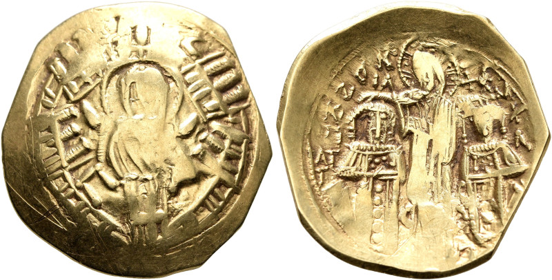 Andronicus II Palaeologus, with Michael IX, 1282-1328. Hyperpyron (Electrum, 23 ...