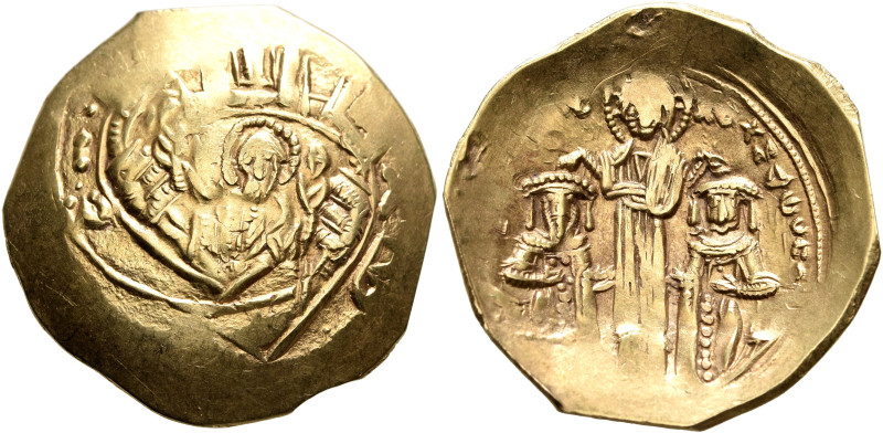 Andronicus II Palaeologus, with Michael IX, 1282-1328. Hyperpyron (Electrum, 23 ...