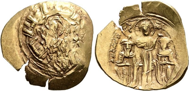 Andronicus II Palaeologus, with Michael IX, 1282-1328. Hyperpyron (Electrum, 24 ...