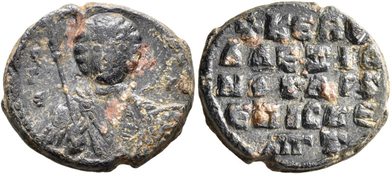 Alexios, notarios and episkeptites, 11th century. Seal (Lead, 20 mm, 7.65 g, 12 ...