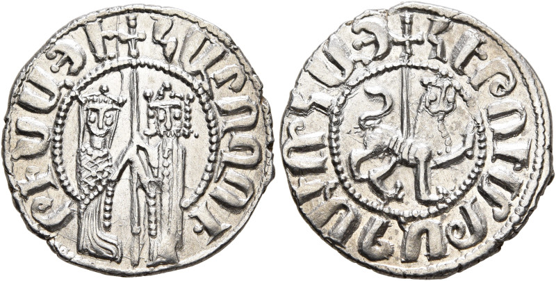 ARMENIA, Cilician Armenia. Royal. Hetoum I and Zabel, 1226-1270. Tram (Silver, 2...