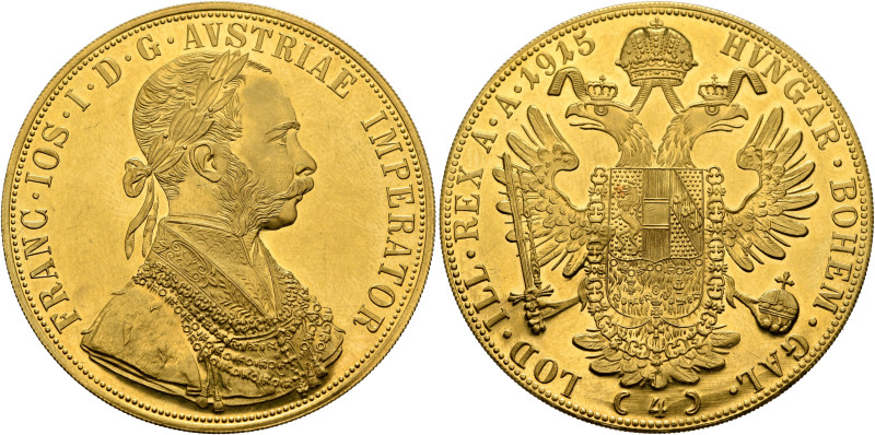 AUSTRIA. Kaisertum Österreich-Ungarn. Franz Josef I, 1867-1916. 4 Dukaten (Gold,...