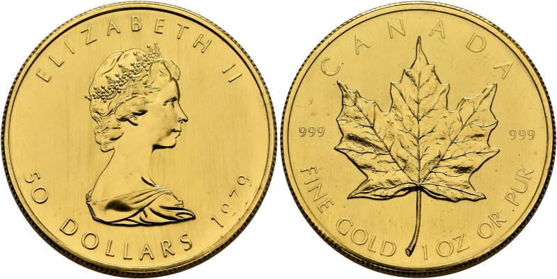 CANADA. Elizabeth II, 1952-2022. 50 Dollars 1979 (Gold, 30 mm, 31.18 g, 12 h), M...