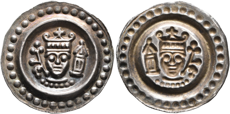 GERMANY. Ulm (Königliche Münzstätte). Friedrich II, 1215-1250. Bracteate (Silver...