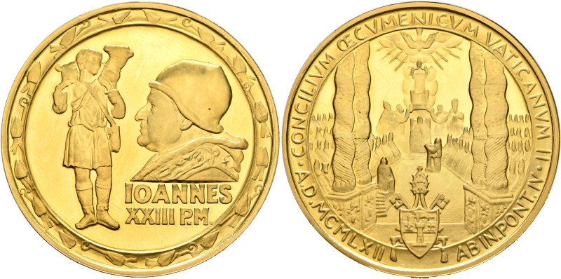 ITALY. Papal Coinage. John XXIII, 1958-1963. Medal 1962 (Gold, 39 mm, 35.08 g, 1...