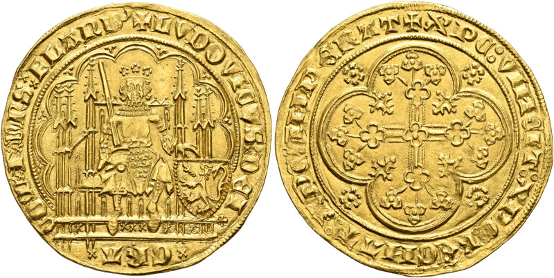 LOW COUNTRIES. Vlaanderen (Flanders). Lodewijk II van Male, 1346-1384. Gouden Sc...