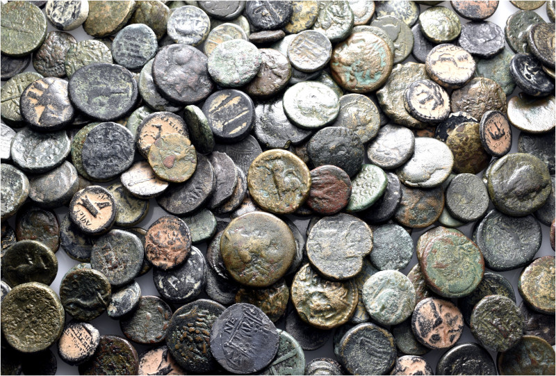 A lot containing 200 bronze coins. All: Greek. Fine to very fine. LOT SOLD AS IS...