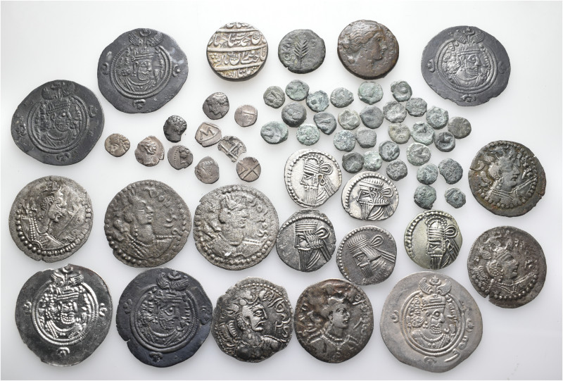 A lot containing 61 silver and bronze coins. Including: Greek, Oriental Greek an...