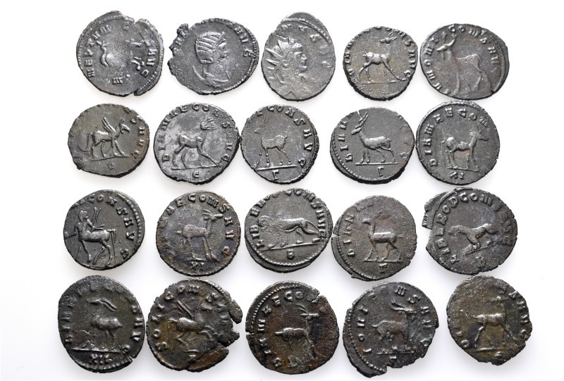 A lot containing 20 bronze coins. All: Antoniniani of Gallienus and Salonina, an...