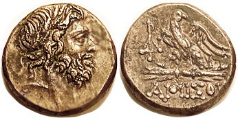 AMISOS, Æ19, c. 85-65 BC, Zeus head r/Eagle, monogram left; S3644; AEF, well cen...
