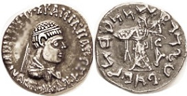BAKTRIA, Apollodotos II, c.110-80 BC, Drachm, Diademed head r/Athena stg l, S7672, Bop2A; EF/VF, obv a touch off-ctr, rev well centered; good metal wi...