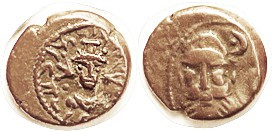 ELYMAIS, Orodes II, Æ Drachm, GIC-5904, Facg bust/ Artemis bust facg; AVF/VF, lt brown, somewhat off-ctr.