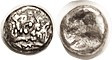 LYDIAN Kingdom, Kroisos, 561-546 BC, 1/24 Stater (6 mm, .41 g), Lion & bull fore...