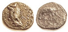 PARTHIA, Phriapatios (or Mithradates I), 185-170 BC, Æ12, Sellw.8.3, Bust l, in bashliq/Elephant; F or so, obv sl off-ctr, portrait reasonably clear t...