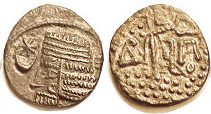 PARTHIA, Artabanus II, Drachm, Sellw. 63.13, crude provincial issue, VF-EF, obv ...