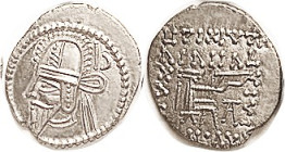 PARTHIA, Vologases VI, Drachm, Sellw.88.19, Virtually Mint State, only sl off-ctr, quite sharply struck (rev much above usual). Enchanting chasmic exp...