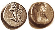 PERSIA, 1/3 Siglos (1.81 g), c. 500-485 BC, King kneeling rt, shooting bow/ incuse punch; Choice VF+, good metal with glossy dark patina, figure fully...