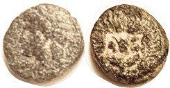 SAMOS, Æ14, c. 408-366 BC, Hera head l./facg lion scalp, SNG Cop 1694 var; F, ce...